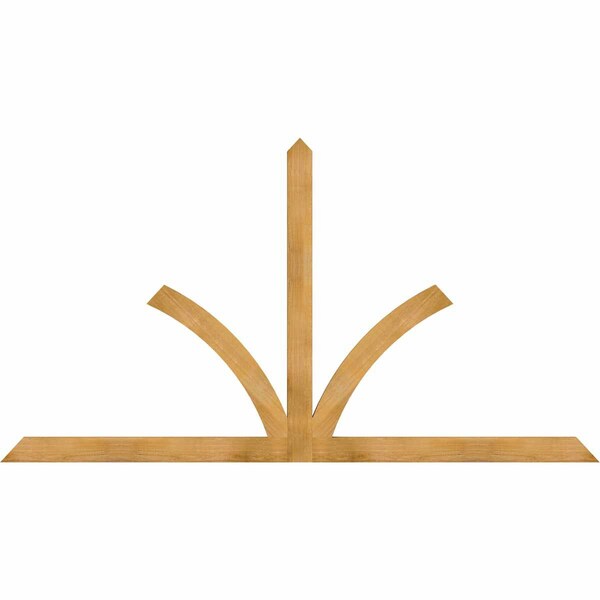 Ekena Millwork Richland Rough Sawn Timber Gable Bracket, Western Red Cedar, 96"W x 52"H x 2"D x 4"F, 13/12 Pitch GBW096X52X0204RIC00RWR - main